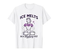 Ice Melts in a Melting Pot Human Rights Protest No ICE Women T-Shirt