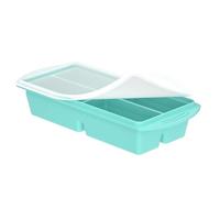 Ice Mold - 2*PCs Ice Tray Mold, Large Food Container with Lid, Silicone Food Freezer Leakproof Molds | Reusable Molds for Freezing Baking Sauce Broth Leftovers Lasagna Home Kitchen Office Restaurant