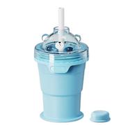 Ice Mold Cup | Foldable Iced Drink Making,Ice Maker Cup with Straw - for Bartenders Home Office Parties Bar Club Camping Beach Picnic Poolside Road Trips Apartment RV