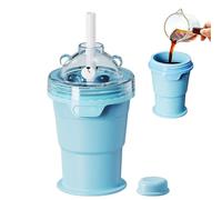 Ice Mold Cup | Foldable Iced Drink Making,Ice Maker Cup with Straw - for Travelers Bartenders Home Parties Camping Beach Picnic Road Trips Poolside Apartment RV Bar Club