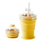 Ice Mold Cup - Folding 2-in-1 Ice Ball Maker Cup, Silicone Portable Chilled Drink Container | Space Saving Round Íce Sphere Tray for Bartenders Home Office Parties Camping Beach Road Trips