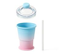 Ice Mold Cup with Lid - 325ml Folding Cold Wine Making - Ice Bottle Cup with Straw,for Travelers Bartenders Home Office Parties Camping Beach Picnic Poolside Apartment RV Bar Club Wine Juice