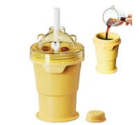 Ice Mold Cup with Lid,Folding Cold Drink Maker | Ice Maker Cup with Straw,for Travelers Bartenders Home Parties Camping Beach Picnic Road Trips Poolside Apartment RV Bar Club