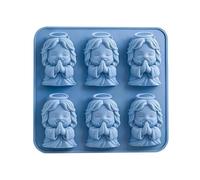 Ice Mold | Mini Jesus Whiskey Ice Tray Molds | 6 Cavity Non-Stick Portable Reusable for Sodas Juices Lemonade Drinks Drinks Whiskey Cocktails Daily Life Pisci