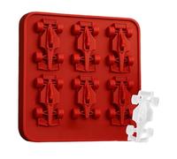 Ice Molds - 6 Grid Silicone Freezer Trays, Reusable Easy Release Cube Maker, Kitchen Ice Mold, Premium Race Car Shape Design | Drink Chilling Accessory for Wine Whisky Cocktail