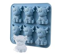 Ice Molds - Flexible Mould with 6 Cavities in the Shape of Adorable | for Whiskey, for Camping Picnic Summer Barbecue Restaurant Cafeteria
