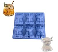 Ice Molds For Cocktails - 6 Cavity Non Stick 3D Cow Shape - 31.75x36.83x5.Mini Cow Silicone Ice Trays | For Party Daily Life Pool Kitchen Picnic Camping Beverages Whiskey Cocktails Sodas Juices Yogurt