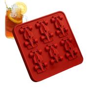 Ice Molds for Cocktails - 6-Hole Silicone Cube Tray | Easy Release Baking Tools Race car Shape for Juice Whisky Bourbon Freezer, Kitchen Gadgets Chocolate Candy Jelly, Blue
