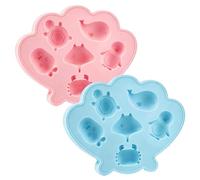 Ice Molds for Cocktails, Animal-Shaped Ice-Molds, Pink/Blue, Sea Animal Whiskey Ice Mold, Kitchen Gadget, Multi Beverage Versatility, Ideal for Party and Bar Accessory