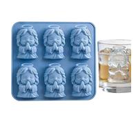 Ice Molds for Cocktails | Easy Release 6 Cavity | Mini Whiskey Ice Molds Jesus Shape for Kitchen, Pool, Picnic, Camping, Drinks, Whiskey, Cocktails, Soda, Juices, Lim