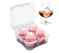 Ice Molds for Cocktails | Egg Shaped Easy Release 4-Pieces - Ice Making Tray,for Home Daily Life Pool Kitchen Picnic Camping Beverages Whiskey Cocktails Sodas