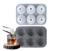 Ice Molds for Cocktails | Reusable Easy Release Baseball 6 Grid - Funny Cocktail Ice Tray - for Whiskey Beer Cold Drinks Holiday Father's Day Party