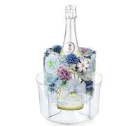 Ice Molds, Ice Bucket, Ice Mold Wine Bottle Chiller, DIY Champagne Cocktails Clear Bucket Freezer Chiller, Any Floral or Fruits Decoration for Party, Wedding and Celebration, Beautiful with Creative
