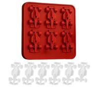 Ice Molds Silicone - 6-Hole Cube Ice Tray Silicone Molds | Reusable Easy Release Cube Maker Kitchen Gadgets Race Car Shape for Bourbon Wine Whisky Cocktail Juice Chilling Drinks