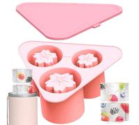 Ice Molds, Silicone Ice Molds, Creative Molds, Foldable Silicone Tray with 3 Grids, Easy Release Molds