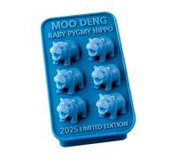 Ice Molds Silicone - Pygmy Hippo Cube Trays, 6 Cavity Beverage Freezer Form, Food Grade Elastomer Composition, Effortless Item Removal, 3D Figurine Creation, Ideal for Cold Drinks