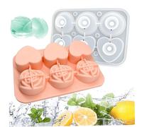 Ice Molds Tray 3D Silicone Heart Rose Shape Mold Ice Balls for Chilling Whiskey Cocktails Drinks/303
