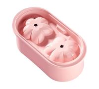 Ice Mould | 2-Cavity Easy Release Flower | Cocktail Ice Molds Refrigerator Accessories, for Drink Coffee Milk Beer Bourbon Freezer Home Apartment Office Camping Picnic