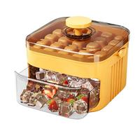 Ice Mould Box, Double Layer Tray, Non Stick Ices Mould, 50 Cavity Portable Ice Maker for Daily Life, Kitchen, Pool, Picnic, Camping, Vacation, Beverages, Whiskey, Cocktails, Sodas, Yogurt, Lemonade