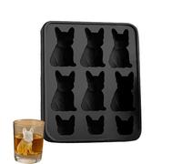 Ice Mould | Funny French Bulldog Made of Silicone | Non-Stick Food Grade Material for Whisky, Decoration of Coffee Drinks and Juice