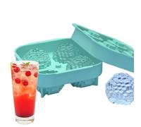 Ice moulds in golf ball shape for whisky, silicone ice mould for the freezer in 4 golf shapes, silicone mould, for preparing cocktails, vodka, juice, fruit jelly, chocolate, vanilla sauce
