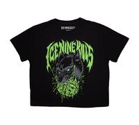 Ice Nine Kills Women's Wolf Crop Top in Black | Size: 2XL Ice Nine Kills Black 2XL