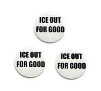 ICE OUT FOR GOOD Pin, BE GOOD Pin 3Pack Buttons Funny Positive Message Minimalist Lapel Aesthetic Quote Badge Jackets Backpacks Hats Accessory Jewelry Gift, 58mm(2.28 in), Iron, no gemstone
