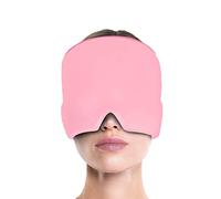 Ice Pack for Migraine, Form Fitting Gel Ice Headache Relief Hat, Reusable Cold Therapy Migraine Relief Cap, for Puffy Eyes, Tension, Sinus & Stress Relief (Pink)