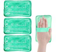 Ice Pack, Hot or Cold Pack Gel Bead Cooling Pad, Reusable for Injuries Medical Health, Swelling and Pain Relief, Tired Eyes, Child Injury, Headache, Sinus Relief 3PCS (Green)