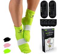 Ice Pack Socks for Feet Coolers - Reusable Hot&Cold Therapy Socks w/Compression Straps - Cold Gel Pack for Neuropathy, Foot Pain, Plantar Fasciitis & Sprains (L/XL, Green)