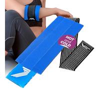 Ice Pack Wrap with Elastic Strap by Kinetic Labs - Hot Cold Gel Pack for Injuries - Reusable Ice Pack for Neck Foot Ankle Head Wrist Leg Shoulder Arm Thigh Knee Surgery (Regular)