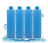 Ice Packs 4Pcs Long Lasting Freezer Blocks Reusable Portable Cooler Freezer Ice Packs Keep Cool for Refrigerator Air Conditioner Fan Random Color.