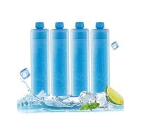 Ice Packs For Cool Box, 200ml Air Conditioner Fan Crystal Box, Leakproof Freezer Ice Packs for Refrigerator, Air Conditioners Fan, Picnics, Cools Bags (4 PCS)