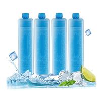 Ice Packs For Cool Box 4pcs - 200ml Air Conditioner Fan Ice Crystal Box, Home Freezer Blocks, Space Saving Freezer Packs for Coolers, Kids Lunch Boxes Bags, Picnic, Camping, Beach, Outdoor Activities