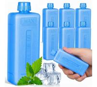 Ice Packs for Coolers Reusable Freezer,Ice Blocks for Portable Air Conditioner Fan Reusable Freezer Packs for Air Cooler Blue Freezer Blocks for Lunch Boxes Camping Picnic Coolers (8 PCS)