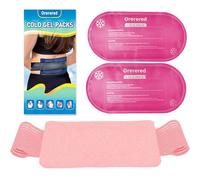 Ice Packs for Injuries Reusable,10"x 5" Multi-Use Cold Packs for Injuries,3-Pcs Set Soft Cold Gel Ice Wrap| Adjustable & Flexible Cold Gel Packs for Elbow, Neck, Back, Shoulders, Ankles(Pink