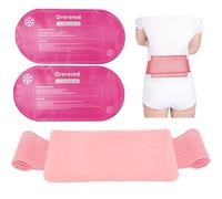 Ice Packs for Injuries Reusable,10"x 5" Multi-Use Cold Packs for Injuries,3-Pcs Set Soft Cold Gel Soft Ice Wrap| Adjustable & Flexible Cold Gel Packs for Elbow, Neck, Back, Shoulders, Ankles(Pink