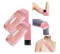 Ice Packs for Injuries Reusable, 2 Packs Hot & Cold Gel Ice Packs with Adjustable Strap, Alleviate Joint and Muscle Pain, Flexible Therapy on Shoulder, Knee, Arms, Legs (Pink, Medium 10 x 5 Inch)