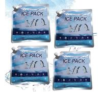 Ice Packs for Lunch Boxes - 4 Pcs Freezer Packages, Reusable Leakproof Cooling Gel Pack | Portable Food Cooler Accessories for Camping Picnic Travel | Holds Lunches and