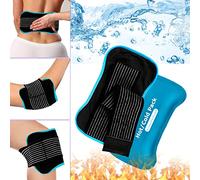 Ice Packs for Sports Injuries - Reusable Gel Cold Pack with Adjustable Strap for Knee, Shoulder, Ankle Pain Relief - Flexible Soft Cover Prevents Frostbite for Athletes & Active Adults