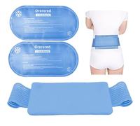 Ice Packs Reusable for Injuries,10"x 5" Multi-Use Cold Packs for Lower Back Pain Relief,3-Pcs Set Soft Cold Gel Soft Ice Wrap| Adjustable & Flexible Cold Gel Packs for Elbow, Neck, Back (Blue)