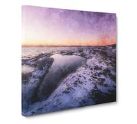 Ice Pool in Helsinki Finland Canvas Print | Gallery Wrapped 30mm Frame Wall Art | 14x14 inches | Ready to Hang | Abstract Picture | Living Room Bedroom Lounge Office