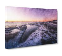 Ice Pool In Helsinki Finland Painting Modern Art Canvas Wall Art Print Ready to Hang, Framed Picture for Living Room Bedroom Home Office Décor, 20x14 Inch (50x35 cm)