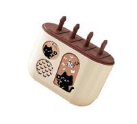 Ice Pop Maker - Cute DIY 4 Cavities Easy Release,Ice Pop Maker Molds,for Beginners Professionals, Home Bakery Picnic Family Gatherings