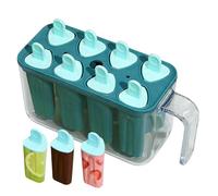 Ice Pop Maker Form - 8 Fächer Gefrierbehälter PP 16 cm, Mehrweg Eisformen Bunt Kunststoff | Schnelles Gefrieren mit Einfacher Reinigung for Kinder Erwachsene Sommer Snacks Bar Einsatz