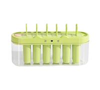 Ice Pop Mold - 6 Cavity Treat Maker, Leak Proof Tray with Reusable Stick Design Easy Release Structure Creates Homemade Desserts Ideal for Juice Yogurt Jelly Fruit Snacks Home Kitchen