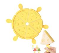 Ice Pop Mold - 6 Grids Cheese Reusable Stackable Food-Grade Moulds Freeze Pop Molds Kids Yogurt Cake Summer Parties Desserts Kitchen Drinking Yellow