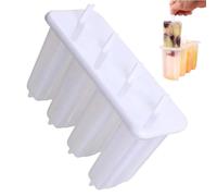 Ice Pop Mold - Popsicle Mold | Ice Avocado Maker Machine, Reusable 4 Cavity Making Tools, Cream Tray for Candy Pudding, Jelly, Fruit, Yog