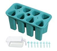 Ice Pop Molds | 8-Cavity Reusable Easy-Release Tray, 6.3 * 2.4 * 3.9inch Ice Treats Molds with Sticks, Effortless ICES Pop Making: for Home Kitchen Party Bar Yogurt Juice Kids Adult