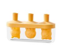 Ice Pop Molds For Kids - Silicone Molds For Kids | Easy To Use Leak Proof Design | 3-Cavity Leakproof Cat Proof Ice Mold | Chocolate